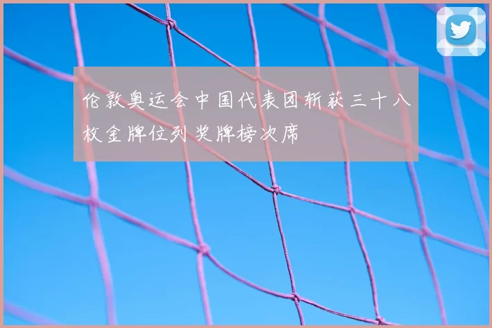 伦敦奥运会中国代表团斩获三十八枚金牌位列奖牌榜次席
